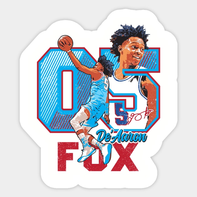 De"Aaron Fox Tee T-shirt Sticker by goderslim